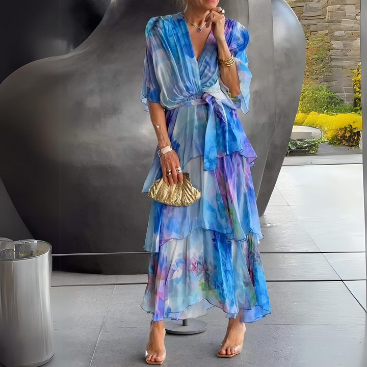V-Neck Midi Dress