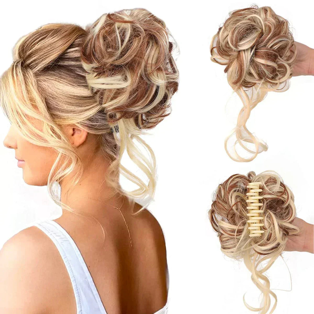 Easy-to-use hair bun maker clip for women, perfect for elegant updo styles.
