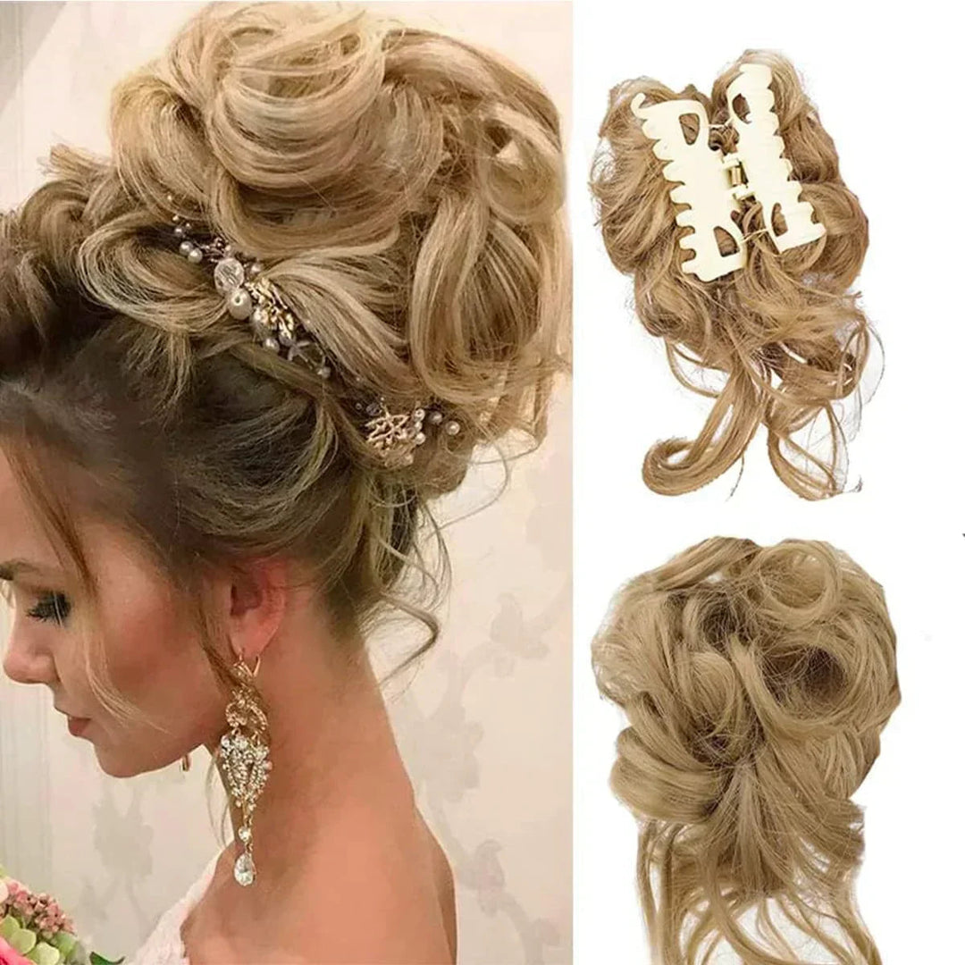 Synthetic hair bun accessory for women, creating a chic and instant updo.