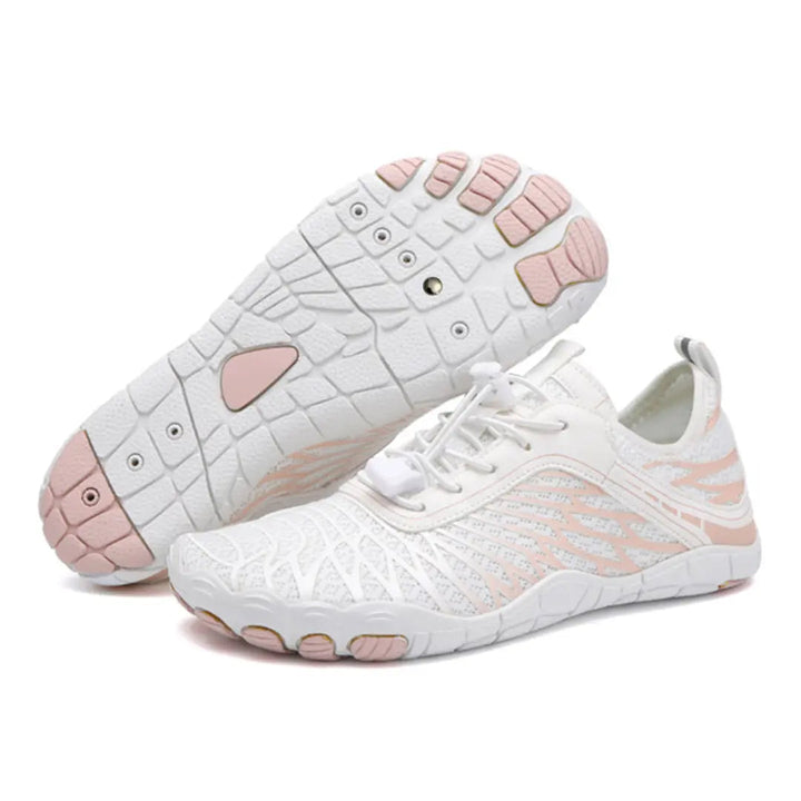 Grey flexible unisex barefoot footwear for natural movement, providing supreme comfort for indoor & outdoor activities.
