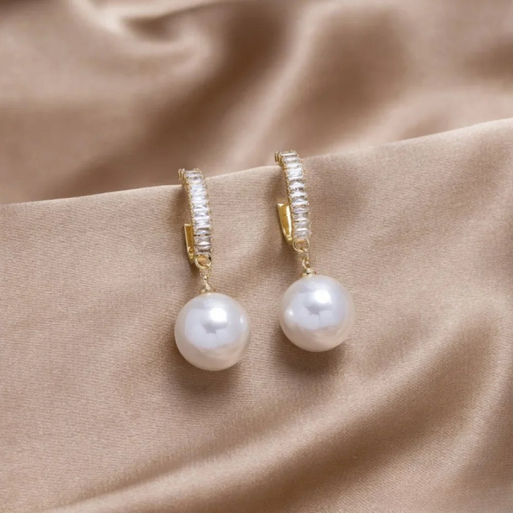 Pearl and Zirconia Earrings