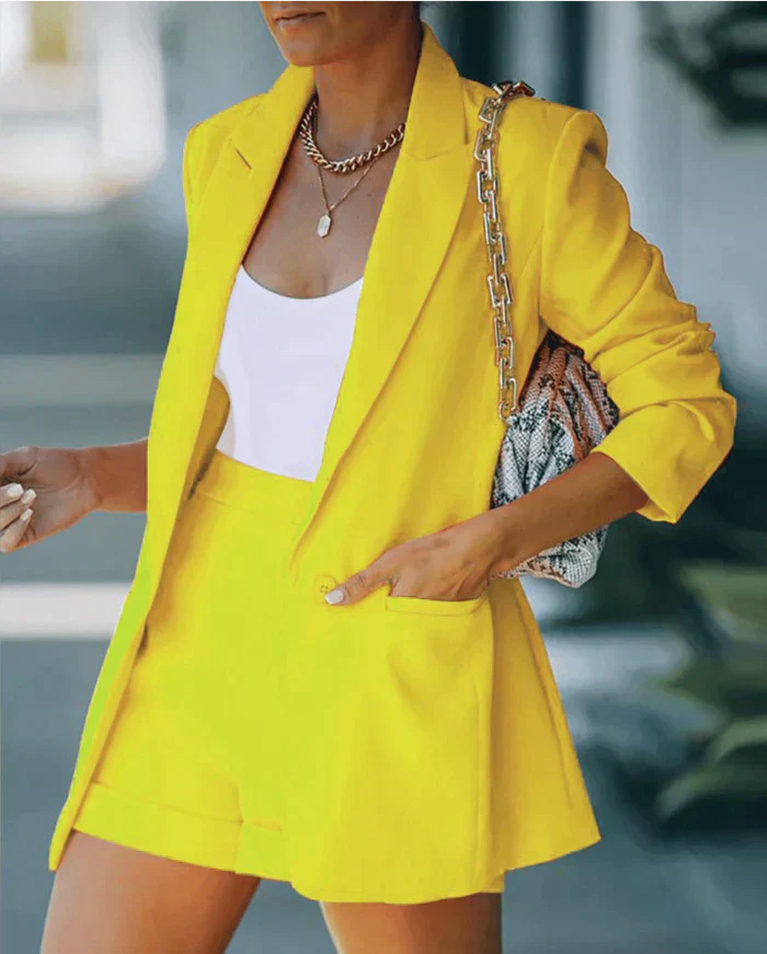 Women's Blazer & Shorts Co-ord Set