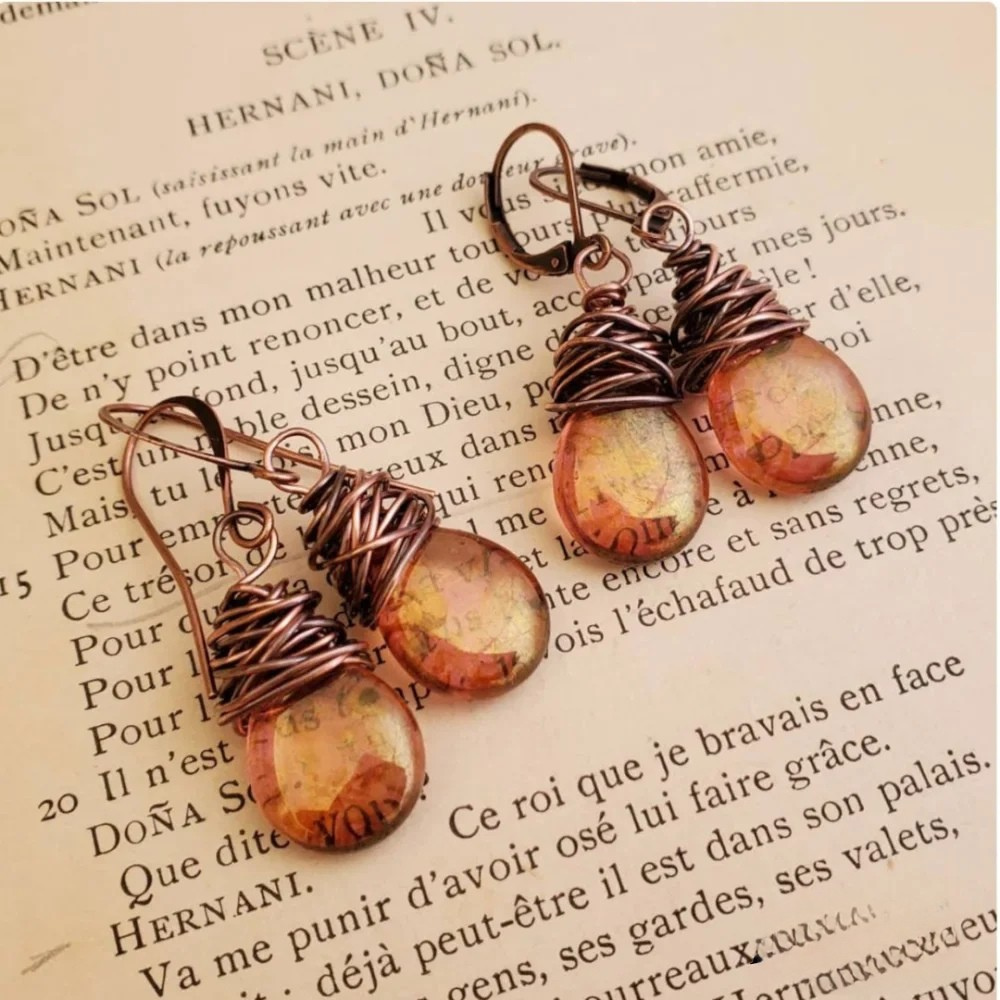 Boho Fireflies Gold-Tone Earrings