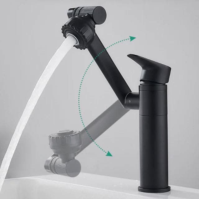 Easy-install kitchen sink tap with 360° flexible spout and convenient spray function. Water efficient.