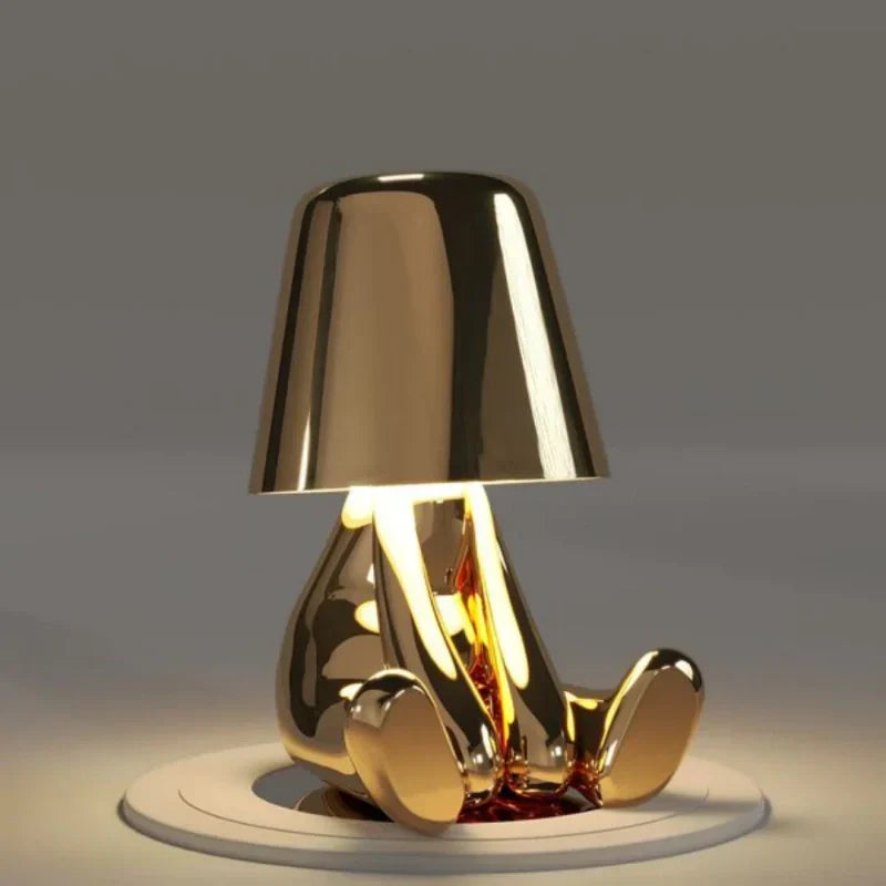 Portable accent lighting: Artistic figurine LED lamp. Dimmable, cordless, and elegant design.