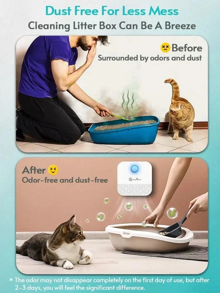 Essential pet care: Motion-sensor cat litter deodorizer for a clean, odor-free home.