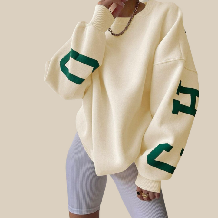 Cozy women's crew neck sweatshirt, relaxed fit, ultimate comfort & casual style.