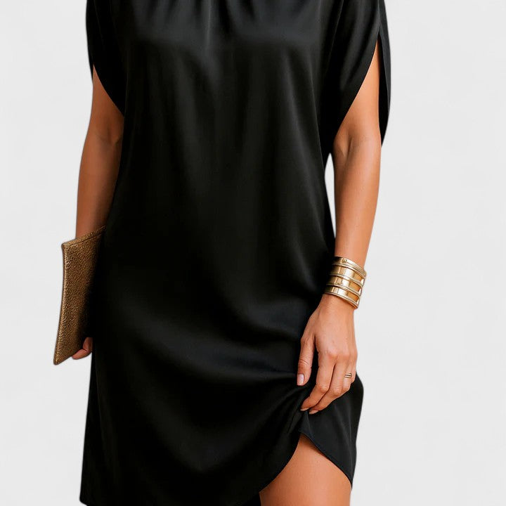 Aven Mock Neck Batwing Dress | Women's Split Sleeve
