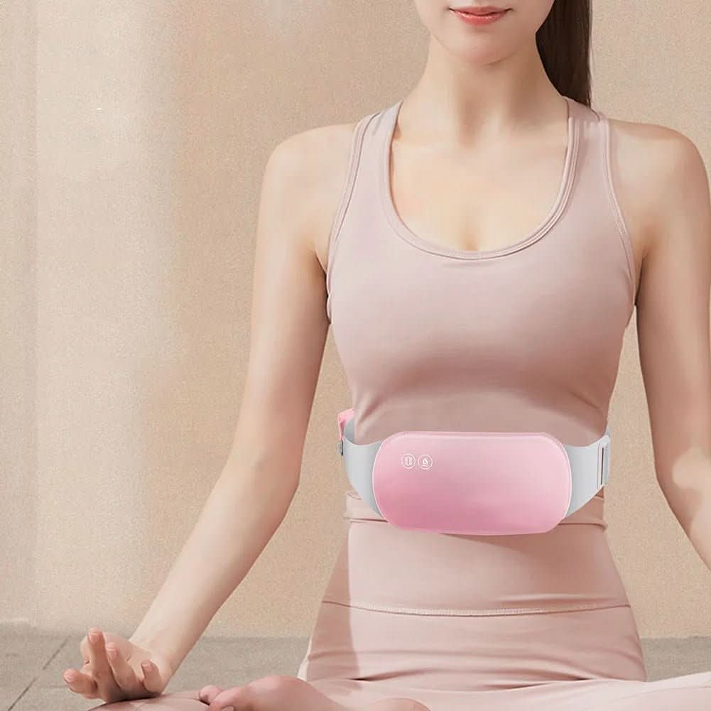 Women's portable warmer providing quick abdominal pain relief and deep relaxation with gentle heat therapy.