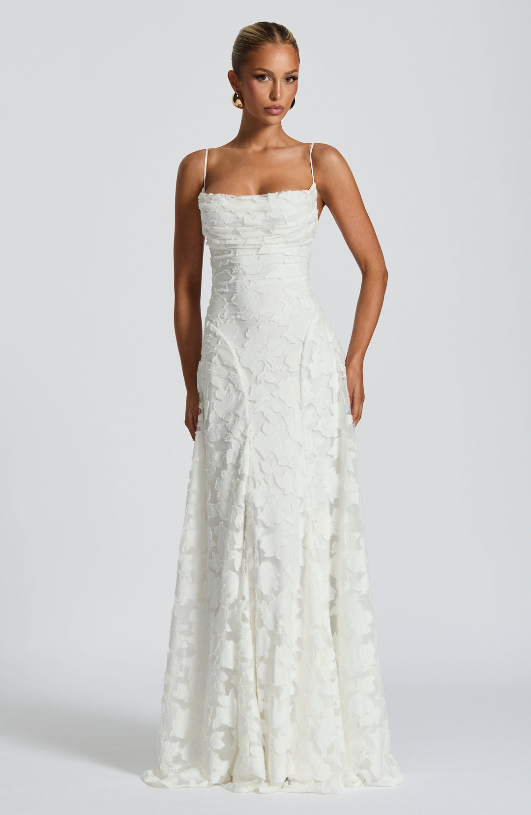 Women's elegant maxi dress, a corset evening gown with lace-up back. Perfect for formal parties & occasions.