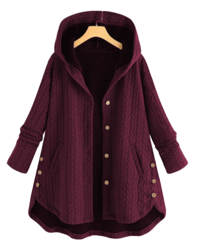 Elegant women's classic warm coat, perfect for winter. Tailored long outerwear, sophisticated & comfortable.