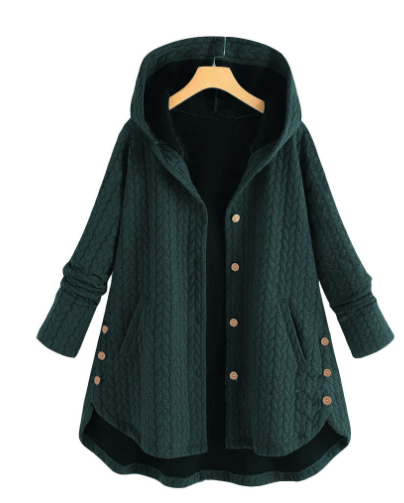 Sophisticated women's classic warm coat, comfortable & elegant. Long outerwear for refined winter fashion.