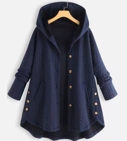 Classic women's warm coat, ideal long outerwear. Elegant & versatile jacket with tailored fit for winter.