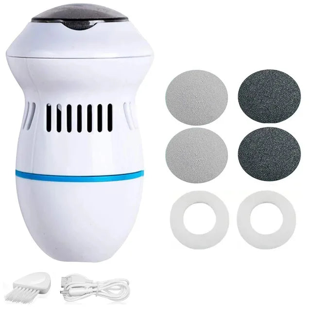 Unisex electric foot file for smooth pedicure care, effectively removing calluses & hard skin.