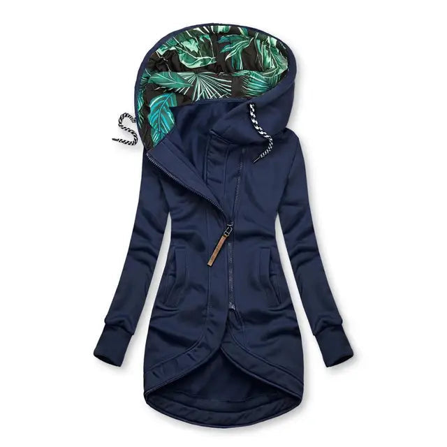 Stylish women's waterproof & windproof winter jacket. Perfect for city commutes & outdoor protection in cold weather.