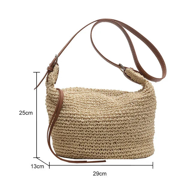Women's boho shoulder bag with intricate details, perfect for everyday casual chic style.