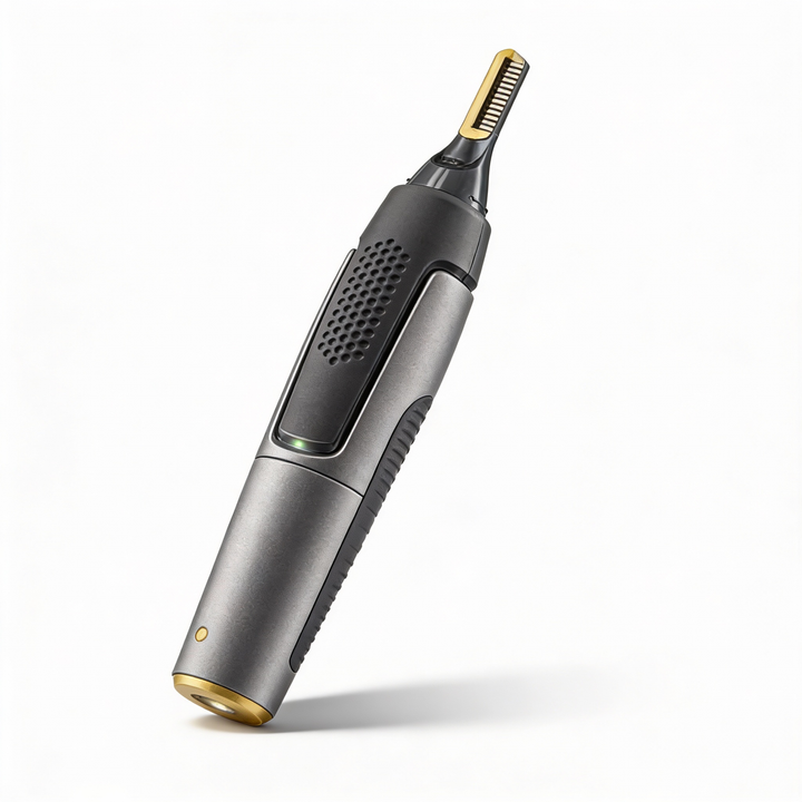 Men's Precision Trimmer with bright LED light and sharp Titanium blades for accurate grooming.