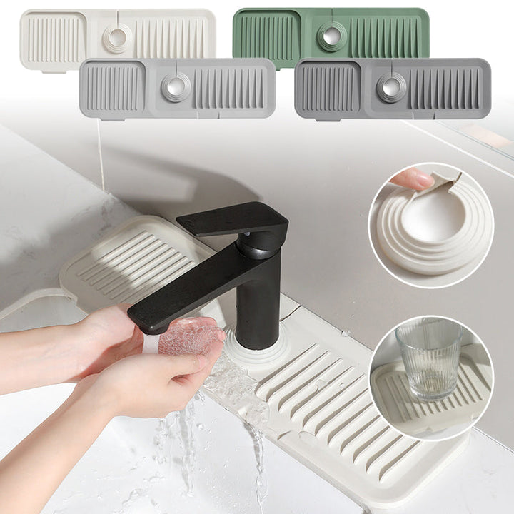 Versatile DripGuard silicone mat, great for kitchen sink protection or bathroom countertops.