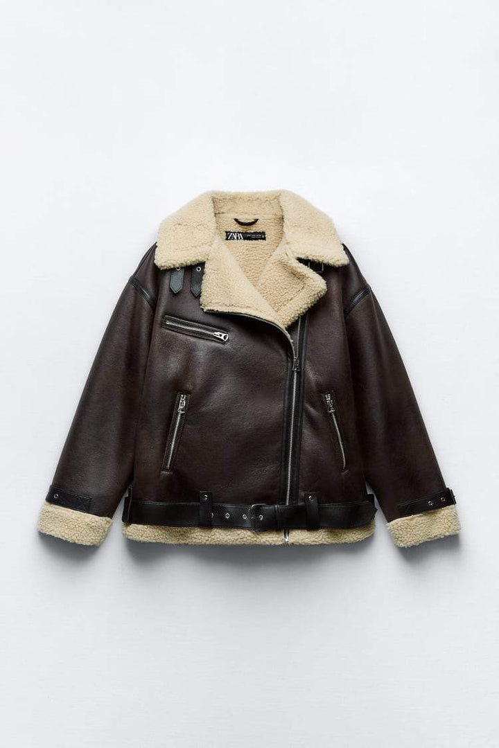 Women's stylish faux lapel jacket. Versatile outerwear, perfect for elegant seasonal layering & classic fit.