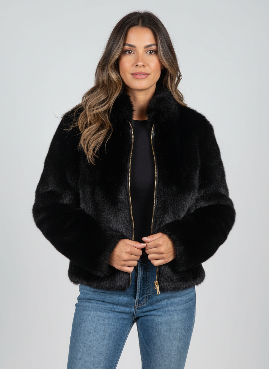 Elegant women's short winter jacket by CozyChic, a chic and versatile layering piece for cold weather fashion.