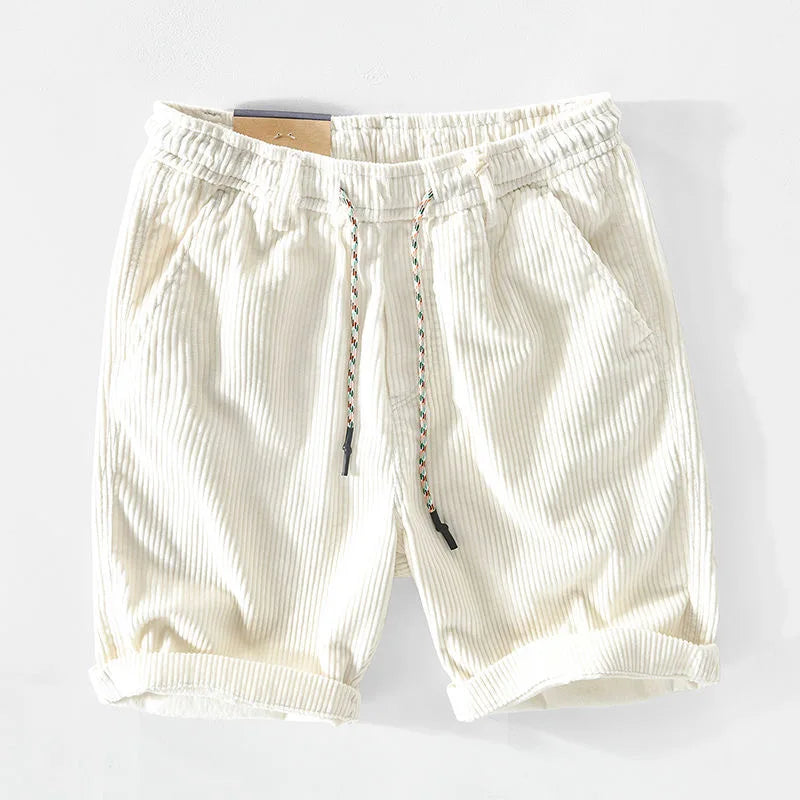 Men's vintage style summer shorts in a relaxed fit, perfect for casual wear and beach fashion.