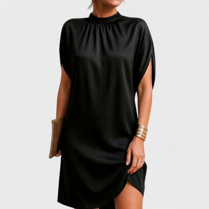 Aven Mock Neck Batwing Dress | Women's Split Sleeve