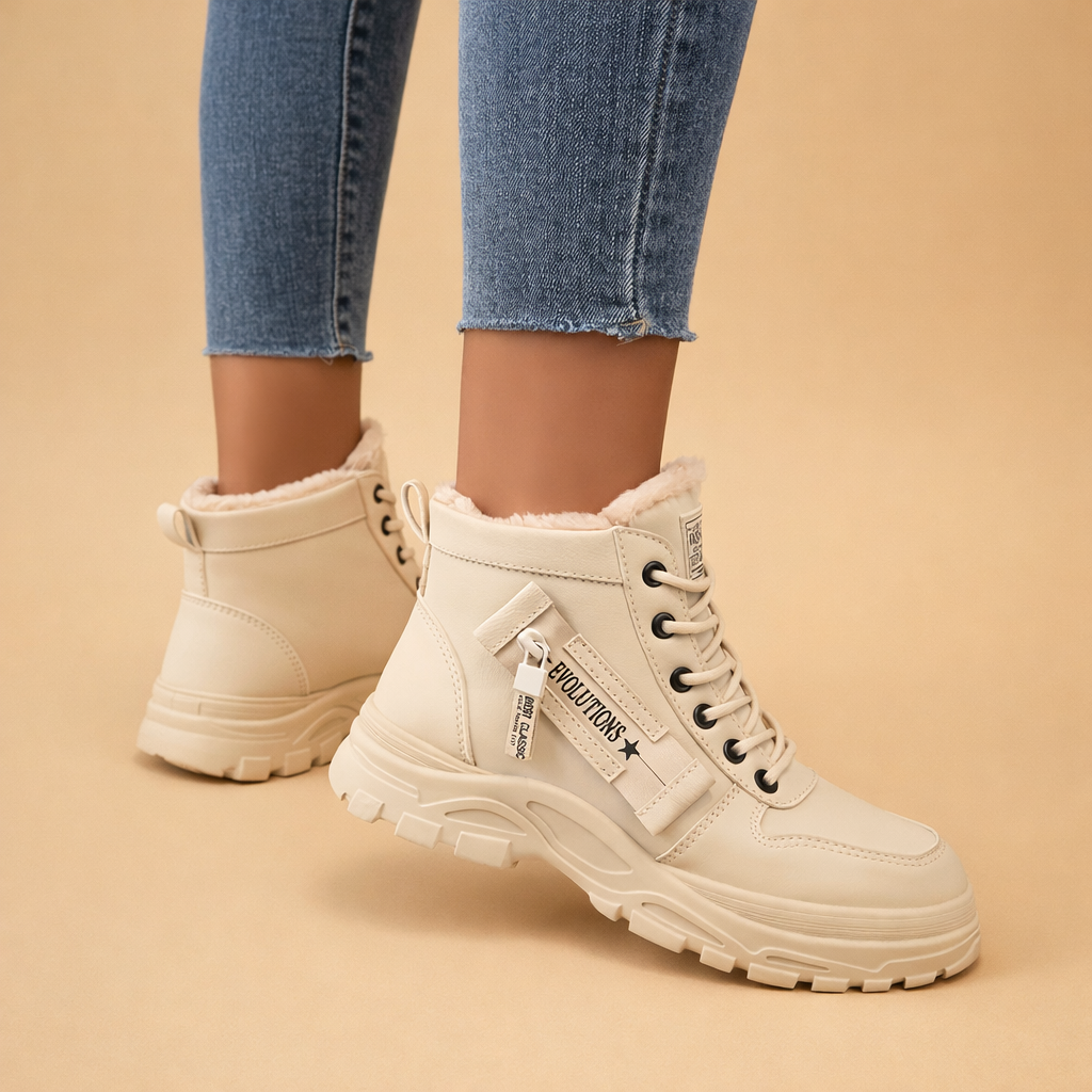 Stylish women's waterproof winter boots with soft, warm lining for ultimate comfort & slip-resistant grip.