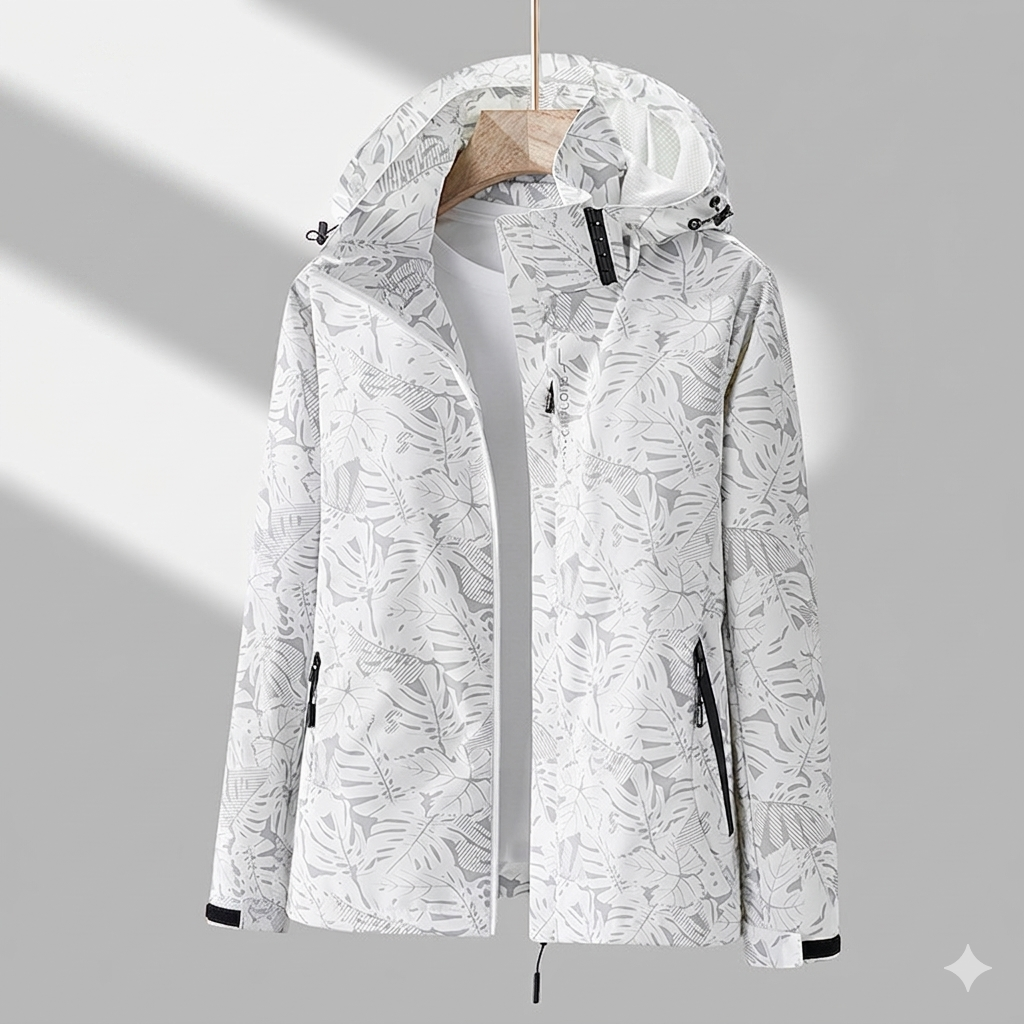 Durable, lightweight women's waterproof jacket, perfect for active wear & harsh weather.