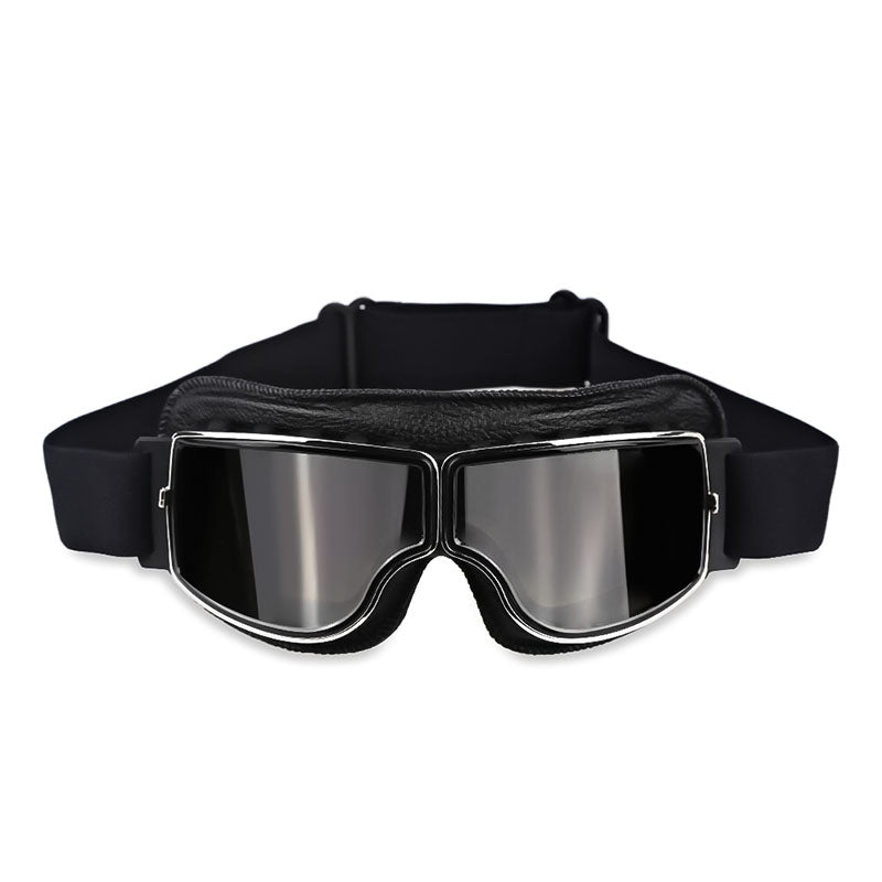 Essential unisex fitover motorcycle goggles, UV shield, anti-fog coating for clear sight.