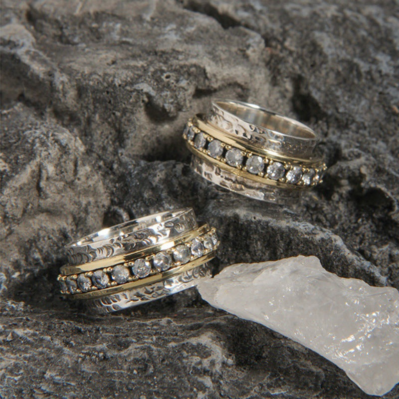 Women's Retro Inlaid Stone Ring
