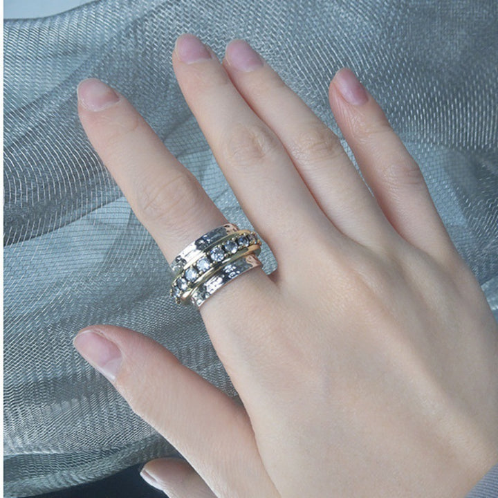 Women's Retro Inlaid Stone Ring