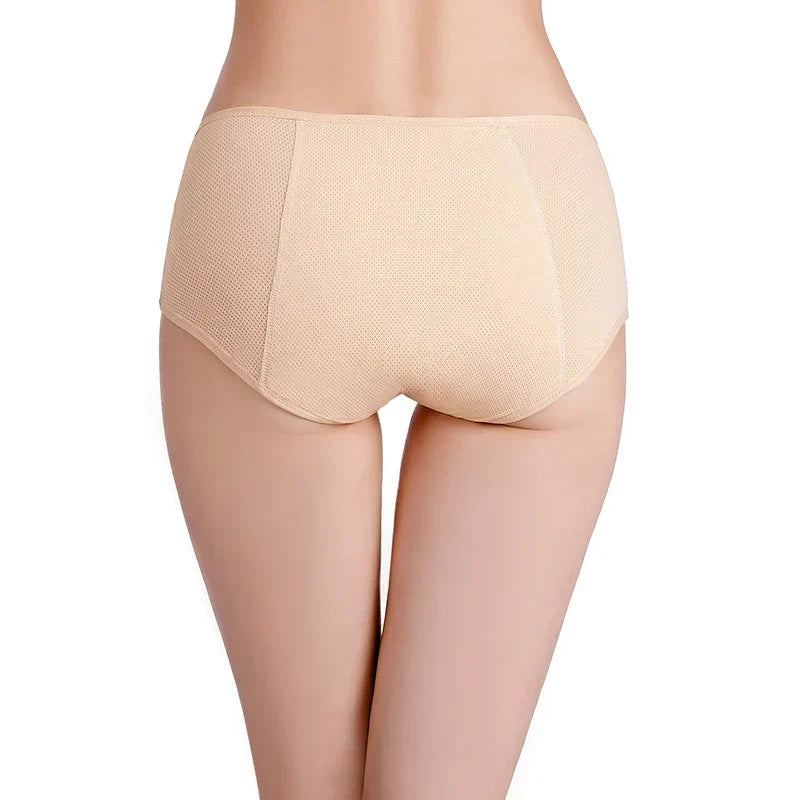 Soft, comfortable women's leak-proof underwear, perfect for discreet daily wear & protection.