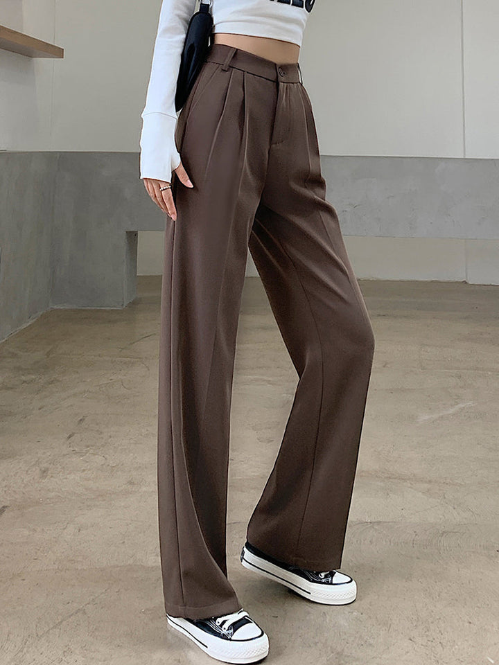 Versatile women's high waist wide leg palazzo pants. Comfortable & elegant trousers for fashion-forward style.