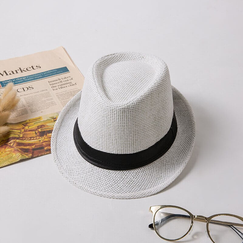 Unisex fedora style Panama hat for sun protection and a sophisticated summer look.