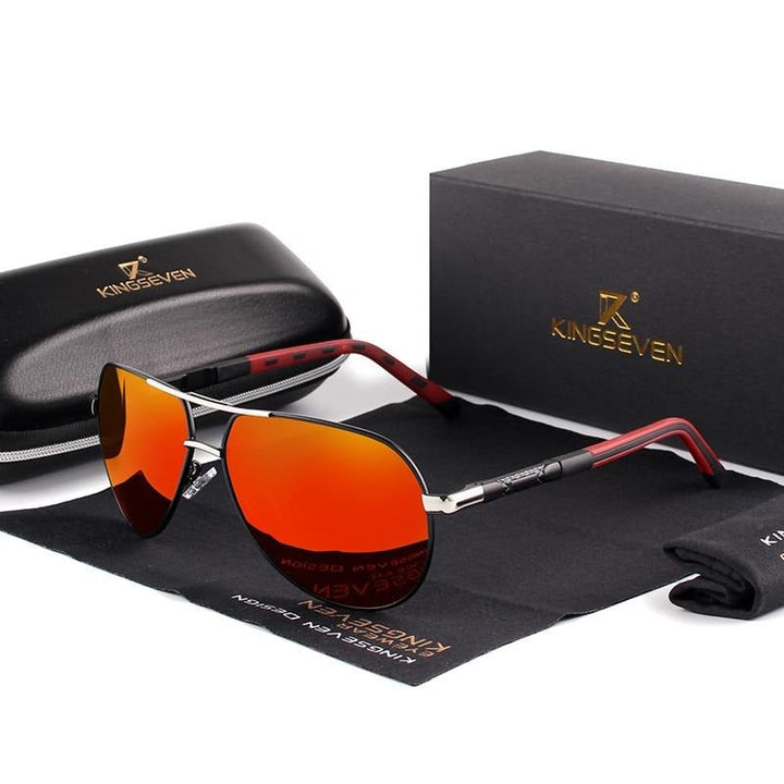 Unisex vintage polarized aluminum sunglasses, combining fashion with sun protection for outdoor & travel.