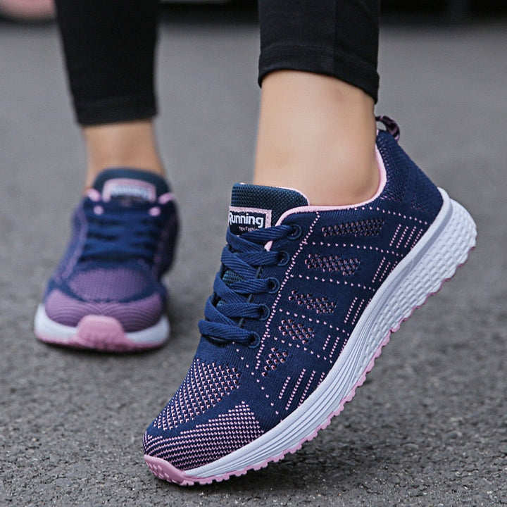 Orthopedic women's comfort shoes, slip-resistant for work, providing foot pain relief & support.