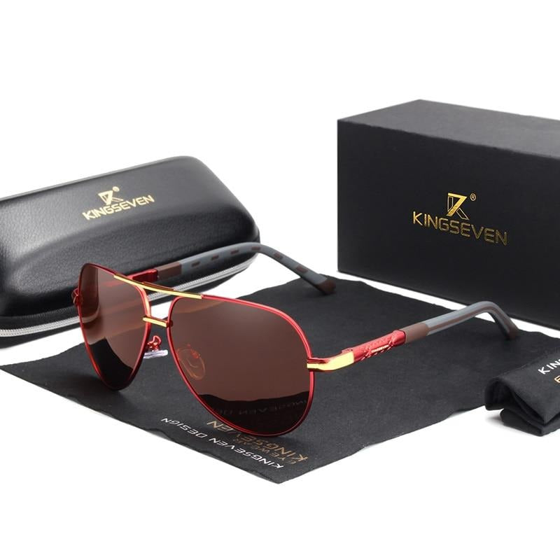 Achieve a classic look with these vintage polarized aluminum sunglasses, offering UV400 sun protection.