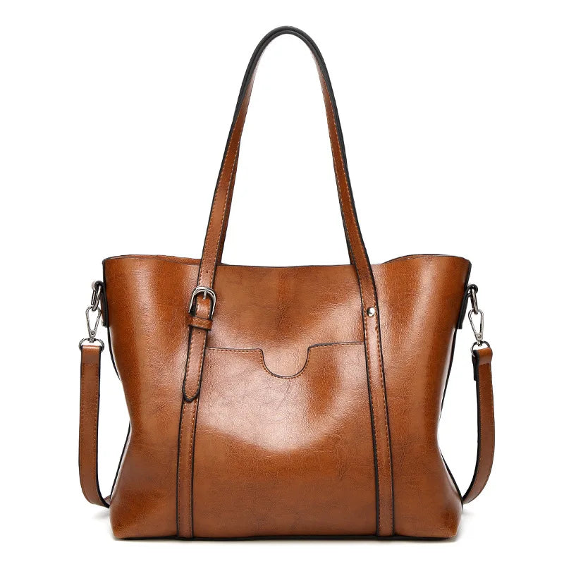 Luxury genuine leather women's crossbody handbag, elegant & stylish for everyday use.