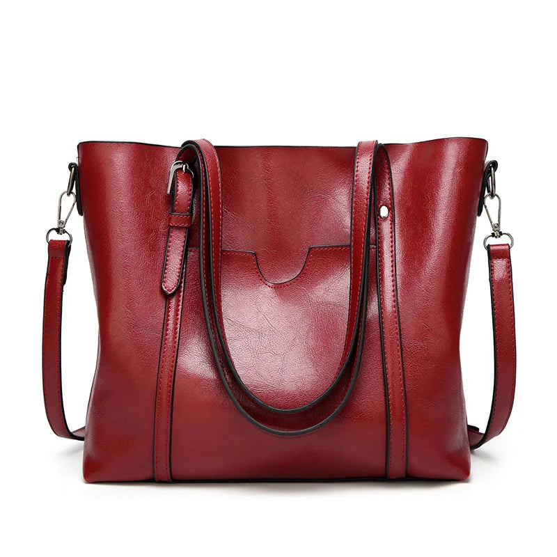 Durable genuine leather women's crossbody shoulder bag, a timeless fashion accessory.