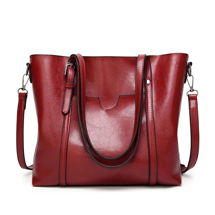 Durable genuine leather women's crossbody shoulder bag, a timeless fashion accessory.