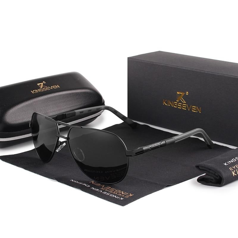 Lightweight aluminum vintage polarized sunglasses; unisex, comfortable, and a stylish fashion accessory.