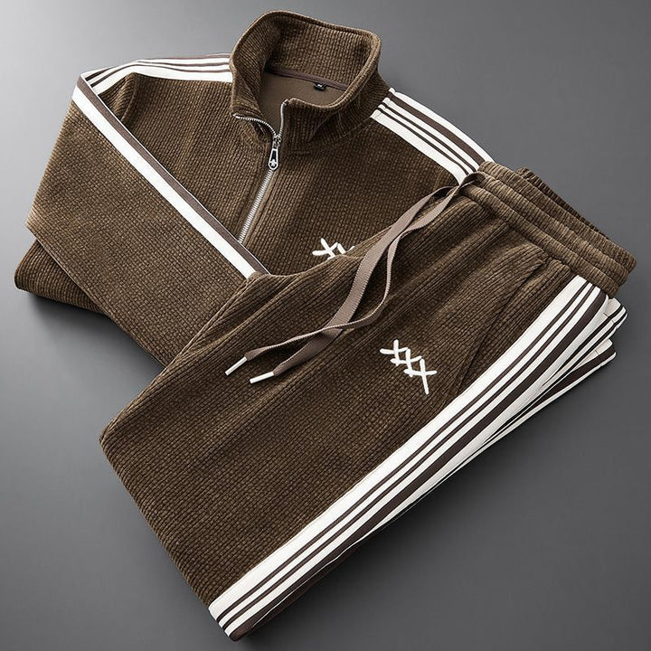 Toby unisex warm winter tracksuit set; a stylish two-piece matching loungewear for cozy comfort and autumn fashion.