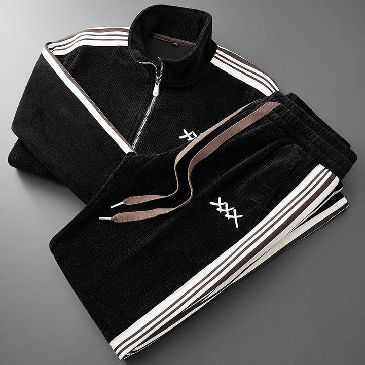 Cozy Toby unisex winter tracksuit set, perfect two-piece loungewear for warm casual comfort and autumn fashion.