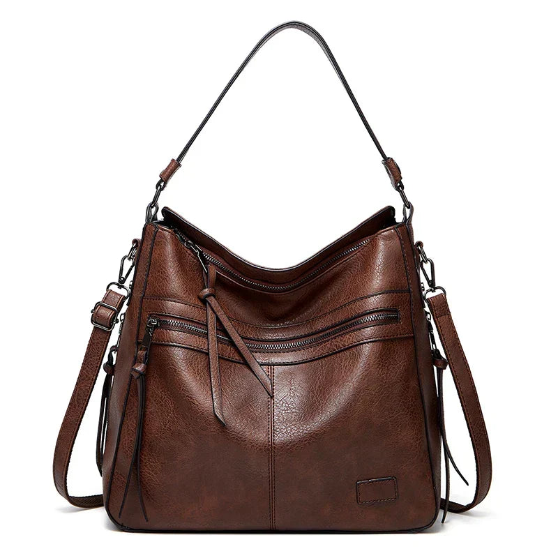 Versatile luxury leather shoulder bag and crossbody purse for women, ideal for elegant everyday fashion.