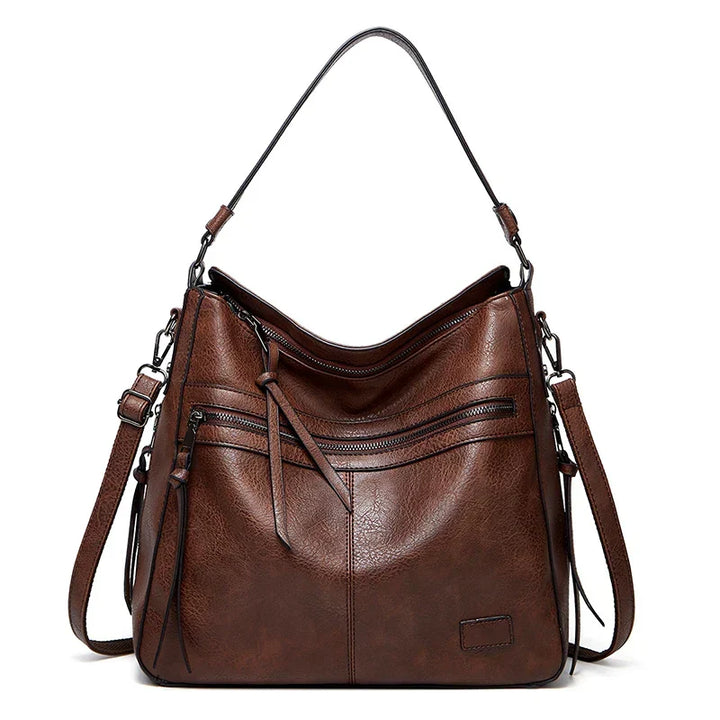 Versatile luxury leather shoulder bag and crossbody purse for women, ideal for elegant everyday fashion.