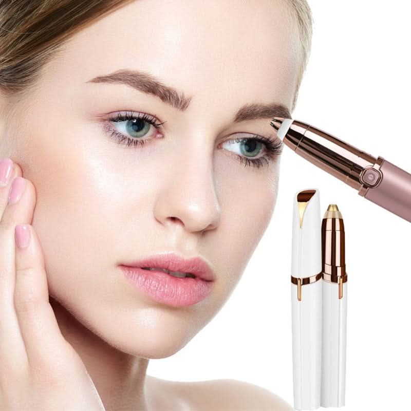 Women's painless precision eyebrow trimmer for flawless brows. USB rechargeable, gentle on sensitive skin.