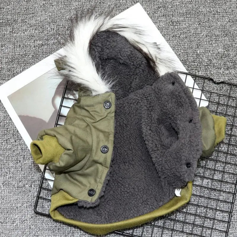 Waterproof PureFur dog jacket for small to medium dogs, ultimate warmth & comfort in winter.
