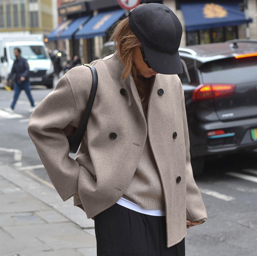 Women's Double Breasted Short Coat