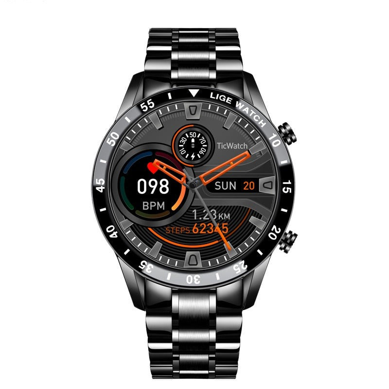 Stay connected and track health with this versatile unisex smartwatch & fitness tracker.