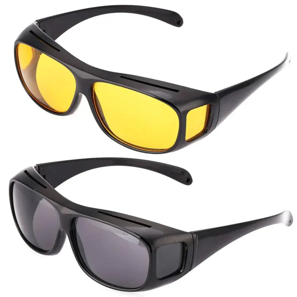 Day & night vision glasses for cars, featuring glare reduction and UV protection.